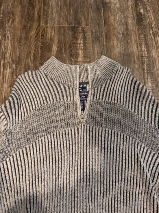 American Rag - Quarter Zip, Ribbed Mens Sweater - Sz L - Picture 2 of 3